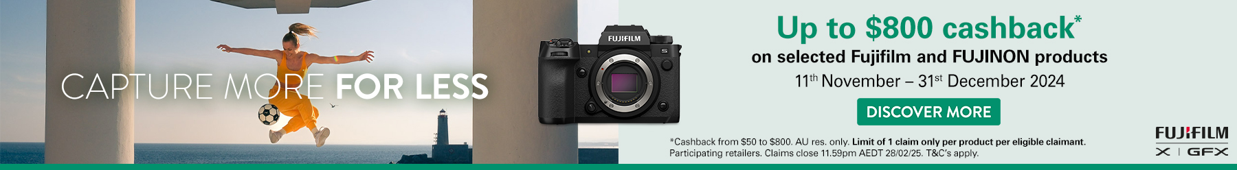 Up to $800 Fujifilm Cashback