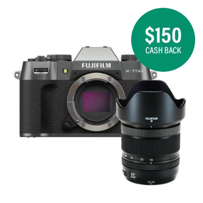 Fujifilm X-T50 Mirrorless Camera Charcoal Silver with XF 16-50mm Lens