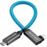 Kondor Blue USB C to USB C High Speed Cable for SSD Recording - Right Angle - 30cm