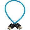 Kondor Blue HDMI to HDMI 40cm Thin Braided Cable for on Camera Monitors