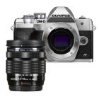 Olympus E-M10 Mark IV/4 Silver Camera with M.Zuiko Pro 12-45mm f/4.0 Lens