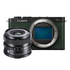 Panasonic LUMIX S9 Camera with Sigma 24mm f/3.5 Lens - Dark Olive