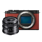 Panasonic LUMIX S9 Camera with Sigma 17mm f/4 Lens - Crimson Red