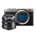 Panasonic LUMIX S9 Camera with Sigma 24mm f/3.5 Lens - Dark Silver