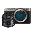 Panasonic LUMIX S9 Camera with Sigma 45mm f/2.8 Lens - Dark Silver