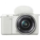 Sony ZV-E10 Mirrorless Camera with 16-50mm Lens - White