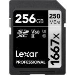 Lexar Professional 1067X V60 256Gb 250MB/s Read & 90MB/s Write Silver Series SD Card