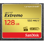 SanDisk Extreme CompactFlash CF 128GB 120MB/s Memory Card