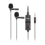 Boya BY-M1DM Dual Mic Lavalier Microphone TRS+TRRS