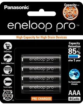 Panasonic Eneloop Pro AAA Battery (4 Pack)