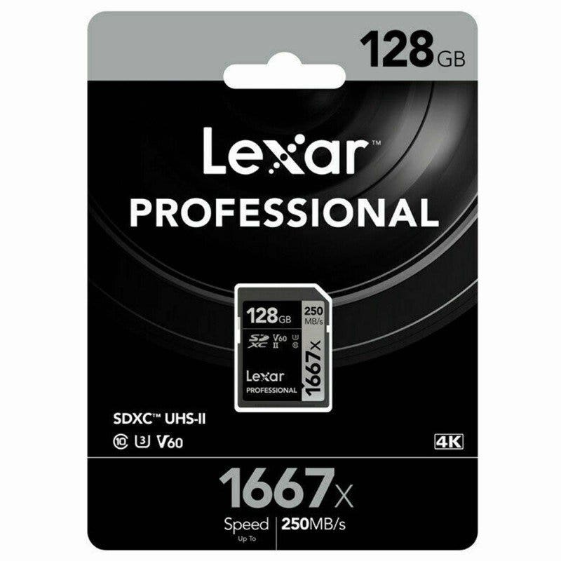 Lexar Professional 128GB 1667x UHS-II SDXC Silver Series SD Card