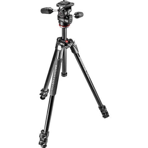 Manfrotto 290 Xtra Aluminium Tripod Kit with 804 3-Way Pan/Tilt Head