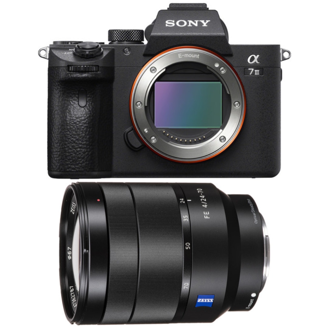 Sony Alpha a7 III Mirrorless Camera with Sony Zeiss 24-70mm f/4 Lens