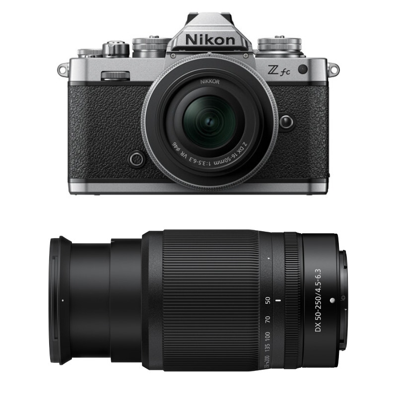 Nikon Z fc Black Mirrorless Camera with 16-50mm & 50-250mm Twin Lens Kit
