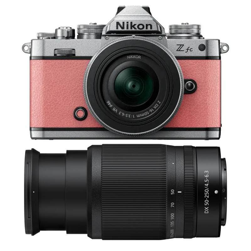 Nikon Z fc Pink Mirrorless Camera with 16-50mm & 50-250mm Twin Lens Kit