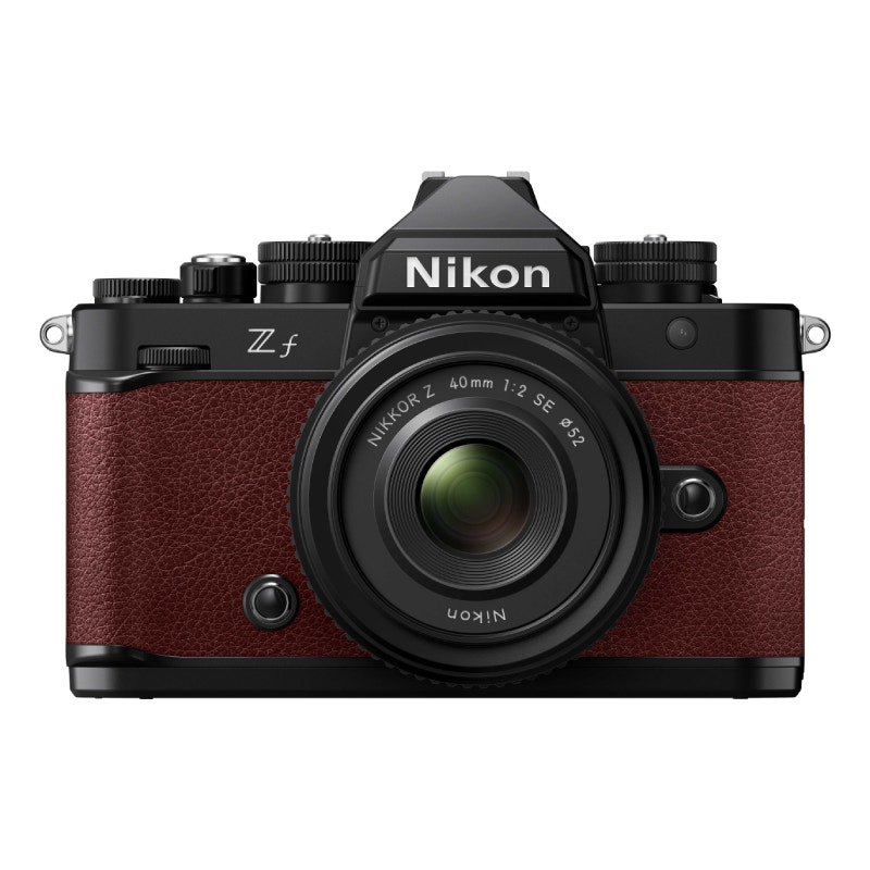 Nikon Z f Mirrorless Full Frame Camera in Bordeaux Red with NIKKOR Z 40mm f/2 (SE) Lens