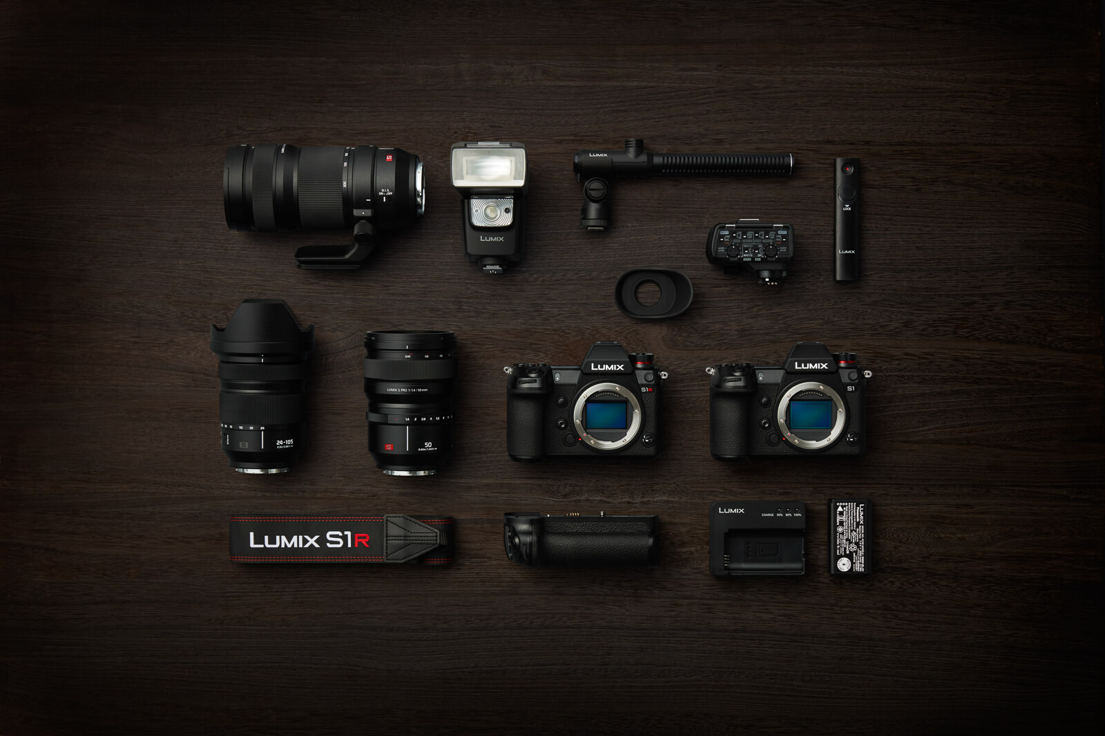 flat lay photo of the new lumix line up