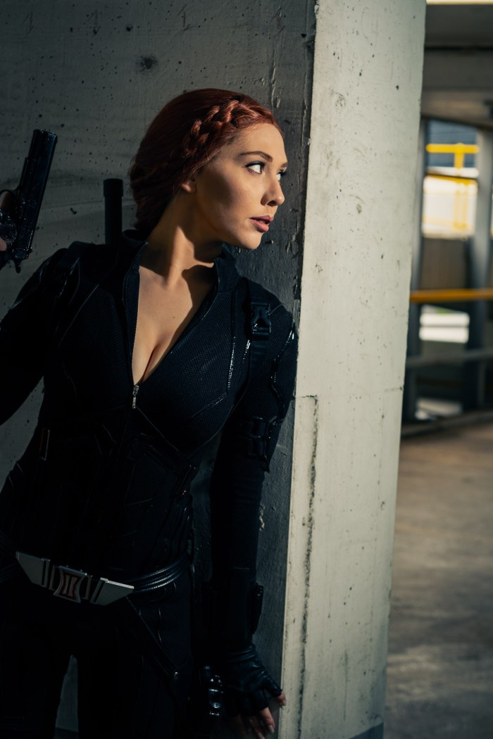 cosplayer as black widow