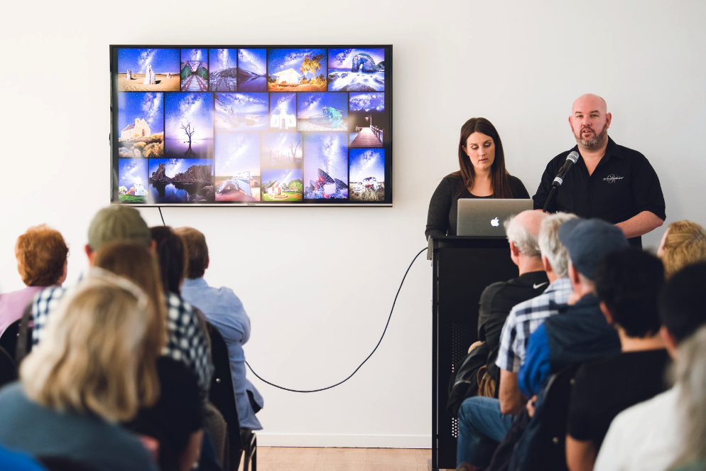 Dale Sharp of DK photography talks during the CameraPro Visual Storytelling Festival