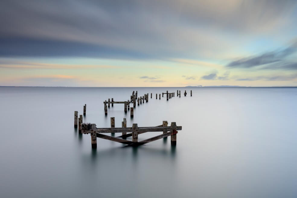 Ruined wharf, taken using a LEE Filters ProGlass IRND filter