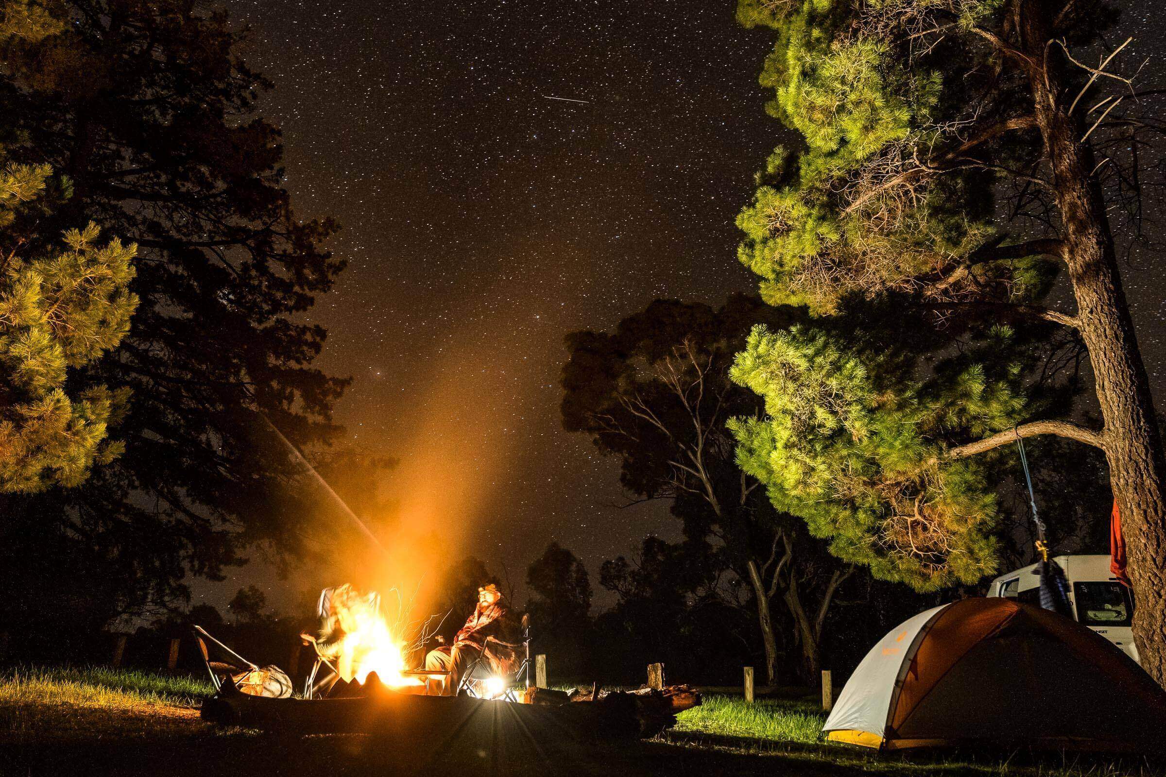 Camping under the stars at Mount Arapiles, Victoria