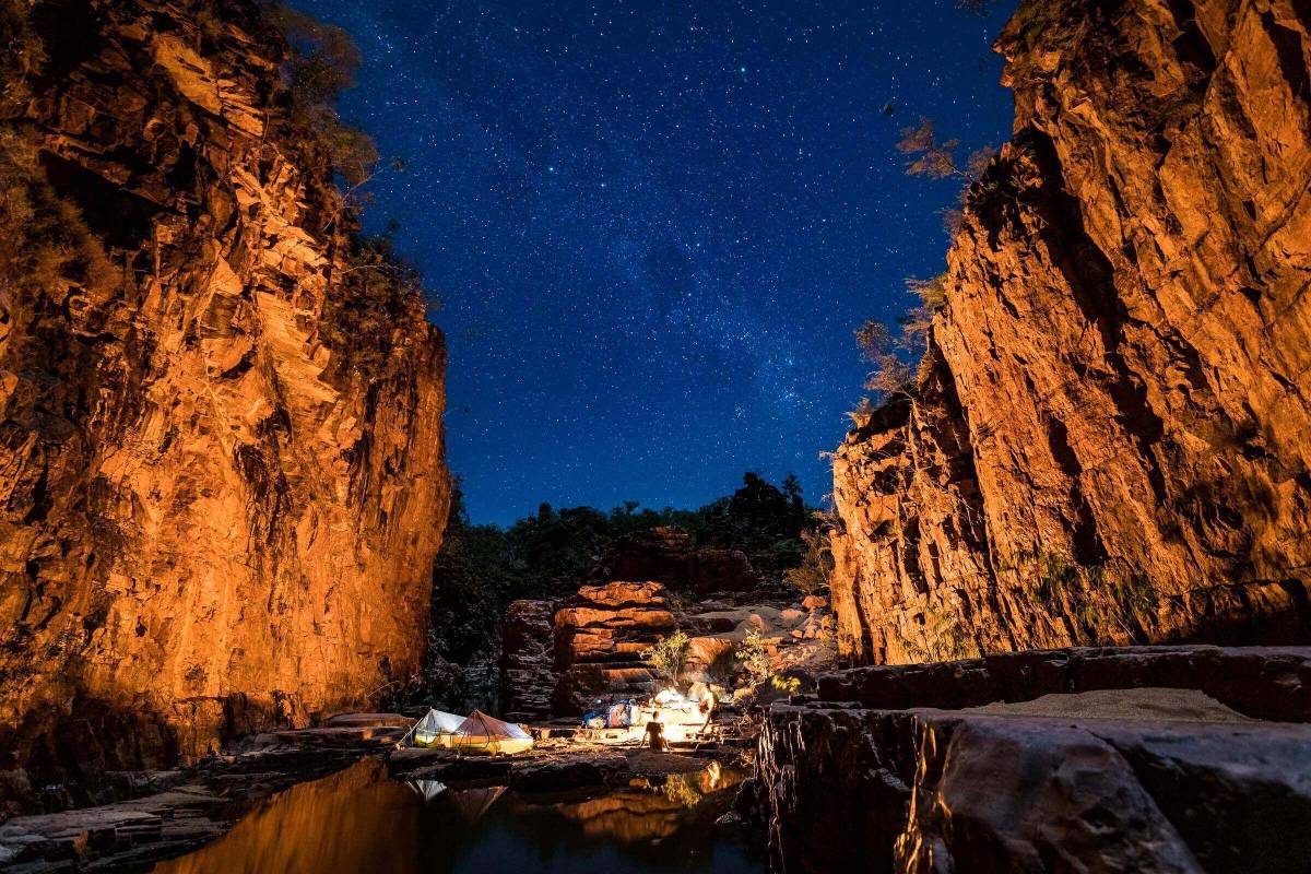 Camped under the stars at Butterfly Gorge in the Top End, Northern Territory