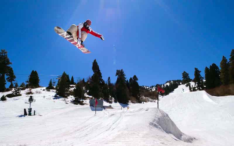 Snow boarder on midair - taken with the Panasonic GH5 Mark II