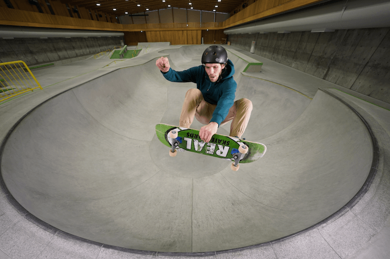 Male skater in mid air, taken with the Sony Alpha a9 Mark II