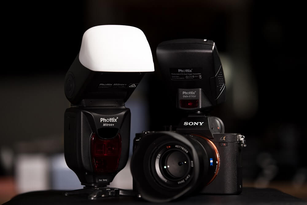 event photography gear- Sony camera and Phottix flash