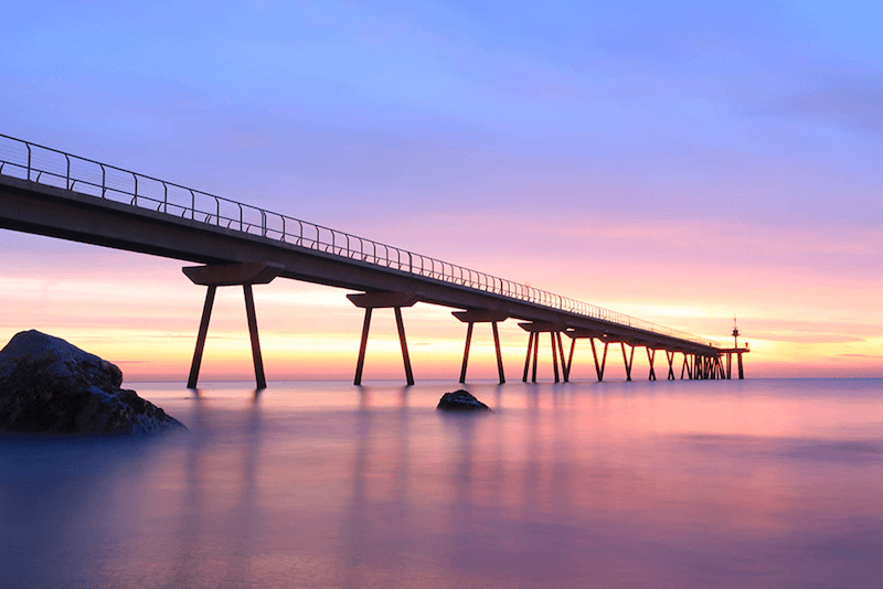 Sunset by the bridge, taken with Canon G7X Mark II