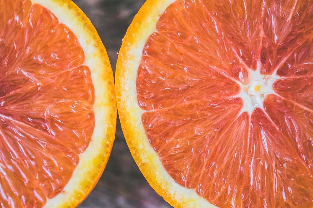 citrus fruit macro photography