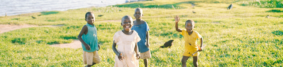 Kids in a Ugandan Orphanage Playing by the Lake