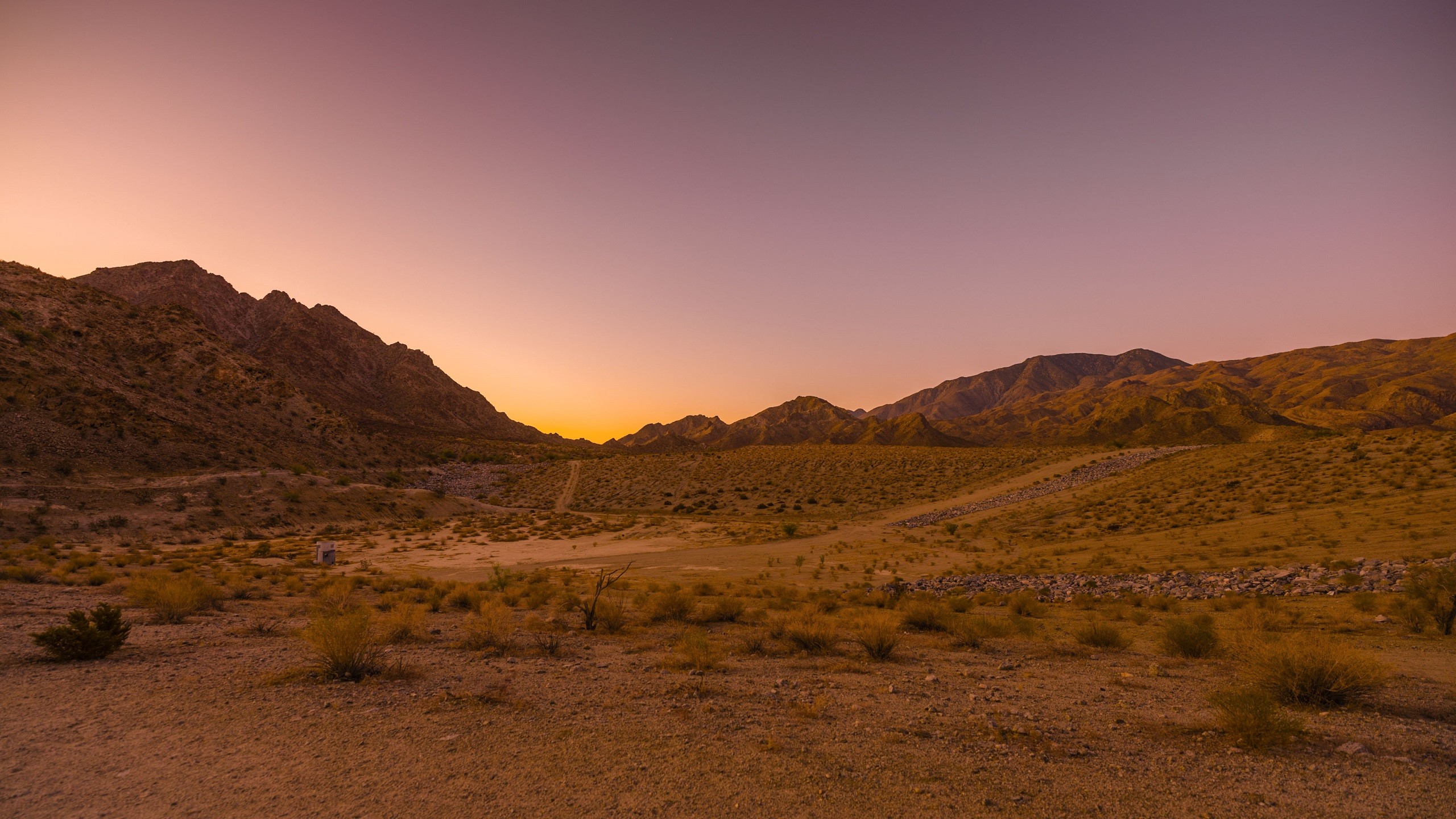 Sunrise over desert hills, photographed with the Sigma fp camera