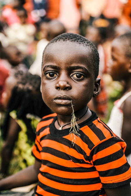 Portrait of a Kid in a Ugandan Orphanage