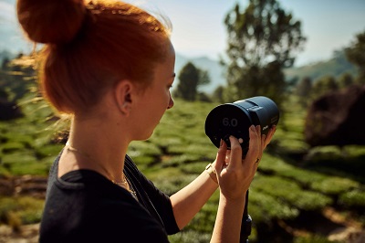 photographer setting up the profoto b10