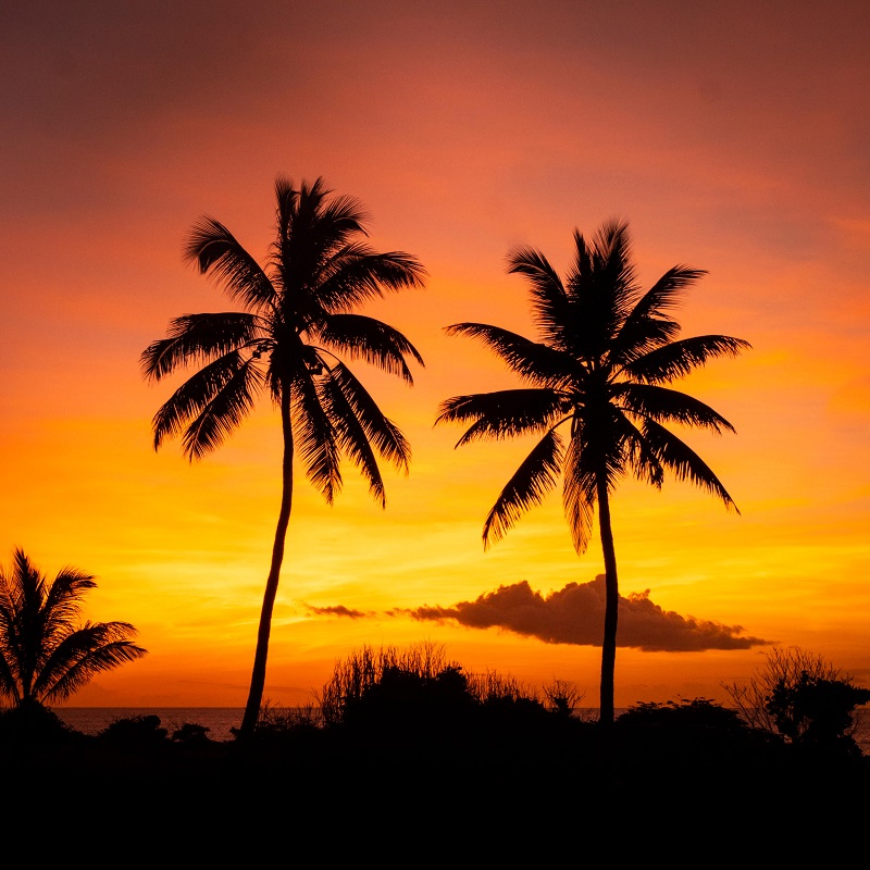 sunset at christmas island