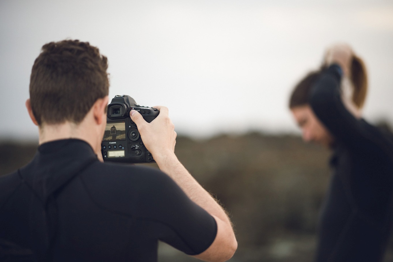 guy shooting a portrait